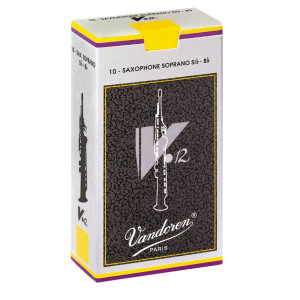 Caixa de 10 palhetas VANDOREN V12 para Saxofone soprano
